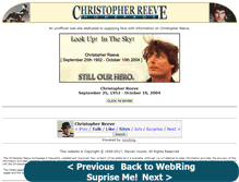 Tablet Screenshot of chrisreevehomepage.com